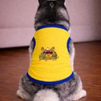 Petite Pati Sari Psycho Köpek Tshirt Köpek Kıyafeti (%100 Pamuk Penye) Kucuk ve Buyuk Irklar - Sarı - XL