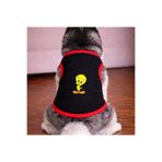 petite pati Siyah Kanarya Köpek Tshirt Köpek Kıyafeti (%100 Pamuk Penye) Kucuk ve Buyuk irklar