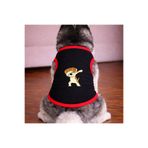 petite pati Siyah Naruto Köpek Tshirt Köpek Kıyafeti (%100 Pamuk Penye) Kucuk ve Buyuk irklar