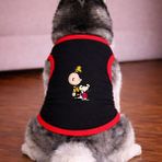 Petite Pati Siyah Snop 2 Köpek Tshirt Köpek Kıyafeti (%100 Pamuk Penye) Kucuk ve Buyuk Irklar - 2XL