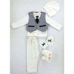 Petite Ponpon Baby Bebek Mevlütlük Bayramlık Kıyafeti 6'lı Veleddy Baby - 0 - 6 Ay - Lacivert