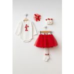 Petite Ponpon Baby Kız Bebek Doğum Günü Parti Kıyafeti Tütü Etek/Elbise Set Keçe 1 Yaş