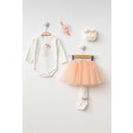 Petite Ponpon Baby Kız Bebek İncili 1 yaş Doğum Günü Parti Kıyafeti Tütü Etek/elbise Set
