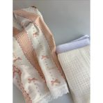 Petite Étoile Organik 3’lü Müslin Örtü & Pike Seti | Oeko-Tex® Sertifikalı | %100 Pamuk - Pembe - 0 - 2 Yaş