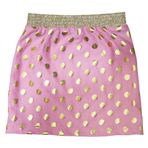 Petitebelle Altın Puantiyeli Pembe Pamuklu Kız Etek 1-8y (3-4 Yaş)