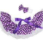 Petitebelle Cadılar Bayramı Elbisesi Mor Beyaz Puantiyeli Yenidoğan Bebek Etek Kız Giyim Nb-12m, mor, One Size