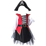 Petitebelle Klasik Korsan Çocuk Kostümü 3-10year (Kız, 3-5year)