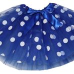 Petitebelle Polka Puantiyeli Tül Tütü Etek Kız için, mavi (Royal Blau), 1-4 Years