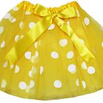 Petitebelle Puantiyeli Kız Tül Tutu Etek (Sarı, 1-4 Yaş)”