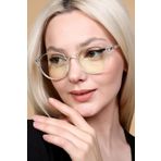 PETİTO Teta Karina Şeffaf Kristal Mavi Işık Koruyucu Ekran Gözlüğü (50-20-145 Hafif)