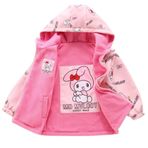 Petityu My Melody çift taraflı giyilebilen polar içli pembe şirin kız çocuk mont 4-5 Yaş