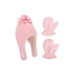 Petityu Pembe Polar Bere Ve Eldiven Set