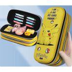 Petityu Pokemon Pikachu Büyük Kapasiteli Çift Fermuarlı 3D Sert Kapaklı Kalem Kutusu