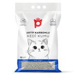 Petlebi Aktif Karbonlu Parfümsüz İnce Taneli Topaklanan 10 lt Bentonit Kedi Kumu
