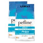 Petline Anchovy Düşük Tahıllı Hamsili 2x1.5 kg Yetişkin Kuru Kedi Maması