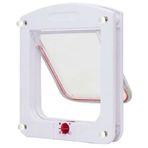 Petmito 4 Yön Kilit Mekanizmalı 22x20x3 cm Beyaz Kedi Kapısı