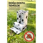 Petolojim Sızdırmaz Kalın Kedi Köpek Dışkı Toplama Poşeti - 4 Rulo Yedek (56 Adet)