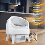 Petpivot Autoscooper 11 Açık Üst Akıllı Otomatik Kedi Tuvaleti | Büyük Irklar İçin Uygun, Akıllı Sensör, Koku Hapsetme