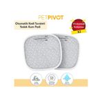 Petpivot Koku Önleyici Otomatik Kedi Tuvaleti Kum Pedi 2 Adet acik-gri