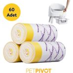 Petpivot Otomatik Kedi Tuvaleti Yedek Poşeti 3’lü Paket 60 Adet seffaf