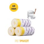 PetPivot Otomatik Kedi Tuvaleti Yedek Poşeti 3’lü Paket 60 Adet