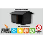 Petpone Buena™ Dış Mekan Büyük Köpek Kulübesi - Kahverengi - 65 x 95 cm