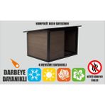 Petpone Zena™ Dış Mekan Büyük Köpek Kulübesi 95x65x65 - Kahverengi - Large: 95 x 65 x 65 cm