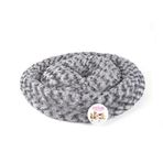 Petpretty 55x55 cm Gri Kedi ve Köpek Peluş Simit Yatak