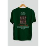 Petra Jordan Arka Baskılı Oversize T-Shirt Erkek Kadın Pamuk Bisiklet Yaka Tişort - Yeşil - XL