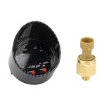 Petrol Basınç Göstergesi, 30-0301 0 Ila 100 Psi 7 Bar Yüksek Yüksek Doğruluk Elektronik Yakıt Basınç Göstergesi Tepe Düğmesi, Araç Için Kolay Kurulum, Yüksek Performanslı
