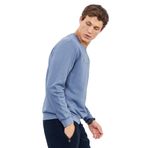 Petrol Yazı Nakışlı O Yaka Rahat Form Erkek Sweatshirt - 88020 XXL Petrol