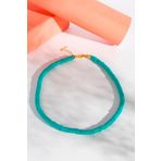 Petrol Yeşil Fimo Boncuk Kolye, Choker Kolye