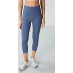 Petrol Yüksek Bel Slim Fit Dar Paça Kadın Kapri Tayt - 93097