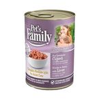 Pets Family Konserve Kedi Maması 400 gr x 12 Kutu (Ciğerli - Yetişkin)