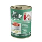 Pet's Family Konserve Köpek Maması, 400 gr x 12 Kutu (Dana etli - Yavru)