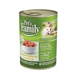 Pets Family Konserve Köpek Maması, 400 gr x 12 Kutu (Dana etli - Yetişkin)