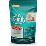 Pet's Family Pouch Kısırlaştırılmış Somonlu Jöle 85 gr Kedi Maması