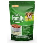 Pet's Family Pouch Tavuklu Jöleli 85 gr Yetişkin Kedi Maması