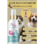 Pets Fav Hindistan Cevizi Kokulu Evcil Hayvan Parfümü – Kedi & Köpek İçin Tüy Bakım Spreyi 150 ml