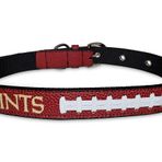 Pets First Sert Deri Evcil Hayvan Tasması NFL New Orleans Saints Premium Köpek Tasması, Sınırlı Sayıda, Beden Büyük. En İyi ve En Güçlü Ağır İş Köpek Tasması!, Büyük (50,8-73,6 cm Uzun ve 2,5 cm Genişliğinde) (NOS-3081-LG)