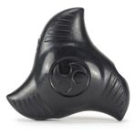 PetSafe Squeak 'n Treat Ninja Star köpek çiğneme oyuncağı, doğal kauçuktan mamul atıştırmalık dağıtıcı, gıcırdama sesleri, S beden, siyah