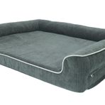 Petshill viscopet Premium Sofa Blok sungerli Alezli Fermuarlı Yıkanabilir Köpek Yatağı-S-antrasit (Medium)