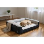 Petshill viscopet Premium Sofa Blok sungerli Alezli Fermuarlı Yıkanabilir Köpek Yatağı-S-blkgr (X-Large)