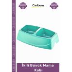 #Petshop Dayanıklı 1 Sınıf Plastik Küçük Irk Kedi Köpek Servis Kabı Hijyeni İkili Küçük Mama Su Kabı
