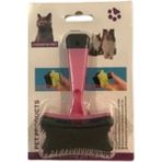 Petshop Evcil Hayvan Kedi Köpek Tuşlu Otomatik Tüy Toplayıcı Tarak Kaşıma Tarağı Fırça Pembe