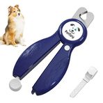 PetSpy LED kılavuz ışıklı en yeni köpek tırnak makası, profesyonel pençe bakımı, tırnak törpüsü, tıraş bıçağı, hayvanlar için ev bakım alet kiti (koyu mavi)
