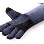 Petsuit Veteriner Kedi Tutma Eldiveni, Koruyucu Eldiven 55 cm (Siyah/lacivert 5p) - Taba