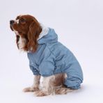 Pettrend Gri Kürklü Tulum Yağmurluk Küçük Irk Yağmurluk Köpek Kıyafeti Köpek Yağmurluğu