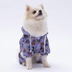 Pettrend Sticth Tulum Yağmurluk Köpek Kıyafeti Köpek Yağmurluğu - Mor - 2XL