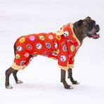 Pettrend Turuncu Animals Büyük Köpek Mont Büyük Irk Yağmurluk Köpek Kıyafeti 6XL